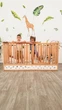 Детская деревянная кровать-манеж от Busy Wood «Оазис» с высокими бортиками, 200×90 см, Натуральное дерево+Белый - изображение 7