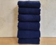Набор турецких махровых однотонных полотенец Zeron 6 штук 50х90 Dark Blue плотность 500 г/м2 - изображение 1