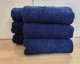 Набор турецких махровых однотонных полотенец Zeron 6 штук 50х90 Dark Blue плотность 500 г/м2 - изображение 5