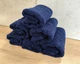Набор турецких махровых однотонных полотенец Zeron 3 штуки 50х90 Dark Blue плотность 500 г/м2 - изображение 3