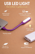 Гибкая Лампа LED USB Фонарик для Павербанка Ноутбука, Фиолетовый - изображение 2