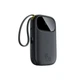 Павербанк 10000mAh 45W Baseus EnerFill FC31 QPow 3 (P10082102123-0) УМБ с быстрой зарядкой, LED-дисплеем, 2 встроенными кабелями Type-C и портами USB/Type-C Портативный внешний аккумулятор для телефона/ноутбука, Черный - изображение 4