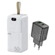 Комплект Павербанк Remax RPP-117 50000 mAh 22.5W 5A та Мережевий Адаптер Hoco CS23A Sunlight 30W Павербанк зі швидкою зарядкою Remax RPP-117 Piloteer Портативний зовнішній акумулятор 2USB/Type-C/MircoUSB Білий - зображення 1