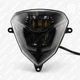 Фара головного світла 02 з ДХО для мотоциклів Beta Enduro Motard (2020+) світлодіодна (LED) чорна - зображення 2