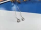 Серебряные серьги серёжки протяжки цепочки Круг в Белых Камнях серебро 925 пробы Родированное 54006/1р 1.10г - изображение 2