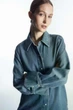 Сукня жіноча COS oversized denim mini shirt dress 1209430001 40 Синій - изображение 3