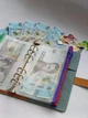 Блокнот органайзер для денег купюр с прозрачными цветными файлами конвертами на зип замке байндер А6 семейный бюджет финансовый планер 10 файлов - изображение 3
