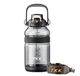 Спортивна пляшка TKK 2000 мл, Tritan (BPA-free), чорна. Ударостійка пляшка з трубочкою та ремінцем для фітнесу та тренувань - зображення 2