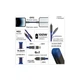 Дата кабель 6in1 inCharge X 0,14m 100W blue Rolling Square (X02WR) - изображение 2