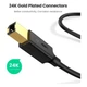 Кабель для принтера USB 2.0 AM/BM 5.0m US135 black Ugreen (10352) - изображение 3