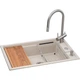 Мойка кухонная GRANADO Royal Estella terra (+ подрібнювач Algar 1000 + змішувач Ferrol inox + дозатор Redondo inox + ко (ksg0303) - изображение 1