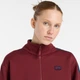 Женская бордовая куртка New Balance Pique Track 42 (XL) (WJ53505MHB) - изображение 4