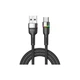Дата кабель USB 2.0 AM to USB-C 0.5m 3A LED black Essager (EXCT-XCDB01) - изображение 1