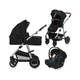 Коляска Lionelo 3 в 1 Amber 3 Black Silver (LO-AMBER BLACK SILVER (3in1)) - изображение 1