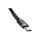 Дата кабель USB-C to USB-C 2.0m USB 3.1 3A grey-black Baseus (CATKLF-HG1) - зображення 6