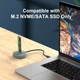 Док-станция для накопителей Maiwo M.2 NVMe/SATA SSD to USB3.2 Gen2 USB-C 10Gbps (K1698P2) - изображение 3