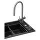 Мойка кухонная GRANADO Royal Artes black shine (+ подрібнювач Algar 1000 + змішувач Ferrol inox + дозатор Redondo inox (ksg1301) - изображение 2