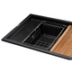 Мойка кухонная GRANADO Optimal Artes black shine (+ змішувач Badalona LUX inox + дозатор Redondo inox + ко (ksg1201) - изображение 5