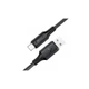 Дата кабель USB 2.0 AM to USB-C 1.2m 3A 60W silicone black Acefast (6974316284178) - изображение 5