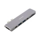 Порт-репликатор Choetech Dock-Station USB-C 7-in-1 (HDMI/картридер/USB-A/USB-C, for MacBook Pro/Air) (HUB-M14-GY-V2) - изображение 1