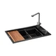 Мойка кухонная GRANADO Optimal Artes black shine (+ змішувач Badalona LUX inox + дозатор Redondo inox + ко (ksg1201) - изображение 1