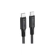 Дата кабель USB-C to USB-C 1.2m 3A 60W silicone black Acefast (6974316284161) - изображение 1