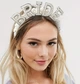 Обруч для дівич вечора з перлинами білий Bride (наречена) - зображення 5