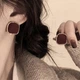 Сережки деликатные Прямоугольники jewelry Коричневые - изображение 1