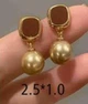 Сережки деликатные подвески 2.5х1 см jewelry Коричневые - изображение 6