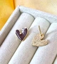 Сережки деликатные Сердечки jewelry Коричневые - изображение 4