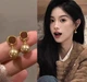 Сережки деликатные подвески 2.5х1 см jewelry Коричневые - изображение 7