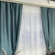 Штори з жакард, сучасні штори в спальню Бірюзові, з тюлем (SHTN-K7-3) - зображення 2