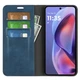 Чехол Taba Retro-Skin для Motorola Moto G05 книжка кожа PU с визитницей синий - изображение 2