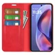 Чехол Taba Retro-Skin для Motorola Moto G05 книжка кожа PU с визитницей красный - изображение 2