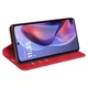 Чехол Taba Retro-Skin для Motorola Moto G05 книжка кожа PU с визитницей красный - изображение 3