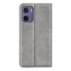 Чехол Taba Retro-Skin для Motorola Moto G05 книжка кожа PU с визитницей серый - изображение 6