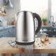 Електрочайник кухонний із нержавіючої сталі Gorenje K17FEII з об'ємом 1.7 л електричний мережевий чайник дисковий з фільтром від накипу для дому з автоматичним вимкненням 2200 Вт Сріблястий - зображення 3