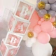 Набір декоративних коробок з написом Baby для повітряних кульок 30×30×30 см білий (142506) - зображення 5