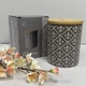 Банка керамічна з бамбуковою кришкою 500 мл 10х10х12,5 см ORNAMENT Limited Edition JH6009-6 коричнева - зображення 6