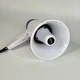 Громкоговоритель рупор аккумуляторный Handheld Megaphone, портативный ручной мегафон с Bluetooth, функцией записи и сиреной для митингов, экскурсий, спортивных мероприятий Белый с синим, MUKC-3-White/Blue - изображение 2