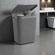 Кошик для білизни з кришкою і ручками, пластиковий 50 л, Сірий (014-ANTHRACITE) - зображення 1