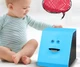 Копилка жующая монеты Facebank синяя — оригинальная копилка с движущимся лицом, поедающая монеты, 10×10 см - изображение 3