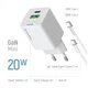 Зарядний пристрій ColorWay C101A GaN Mini 20W PD PPS USB-C + USB-A QC4.0 + cable USB-C to USB-C black (CW-CHS062PDC-WT) ColorWay CW-CHS062PDC-WT 925729 - зображення 7