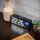 Часы настольные электронные зеркальные Losso Premium (BT) с LED подсветкой и термометром (черные), будильник - изображение 2