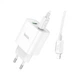 Зарядний пристрій HOCO C80A Plus Rapido 1xUSB-C PD20W + 1xUSB QC3.0 + cable USB-C to Lightning White (6931474779892) HOCO 6931474779892 925660 - зображення 3