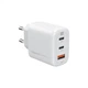 Зарядное устройство Intaleo 65W GAN 2USB-C PD+USB-A QC 3.0 white (1283126559525) Intaleo 1283126559525 925424 - изображение 1
