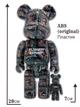 Статуетка колекційний набір Bearbrick Benjamin Grant Overview Barcelona 400% + 100% 28 см + 7 см Medicom Toy Барселона - зображення 1