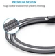 Кабель Anker Powerline Select+ Lightning USB Type-A - Lightning 1.8 м чорний - зображення 3