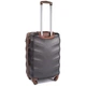 Дорожный пластиковый чемодан Wings 402 Exclusive средний (M) на 4 колесах 65х44х26 см графитовый - изображение 2