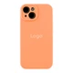 Чехол Silicone Case Full с защитой камеры для iPhone 13 Peach - изображение 1